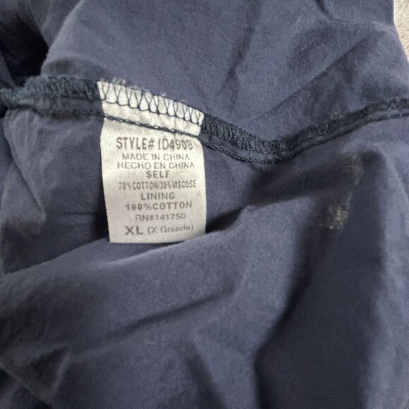 Orange Creek Womens Navy White Polka Dot Short Sleeve Button-Up Shirt Dress XL - Picture 5 of 11